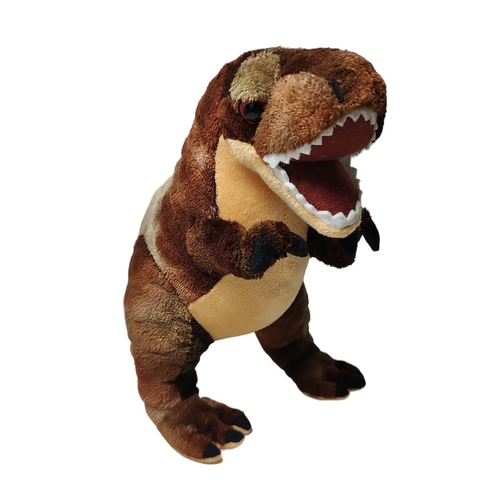 Wild Republic Dinosaur T Rex Brown‎ Plush Stuffed Animal Reptile Toy 12 in Long
